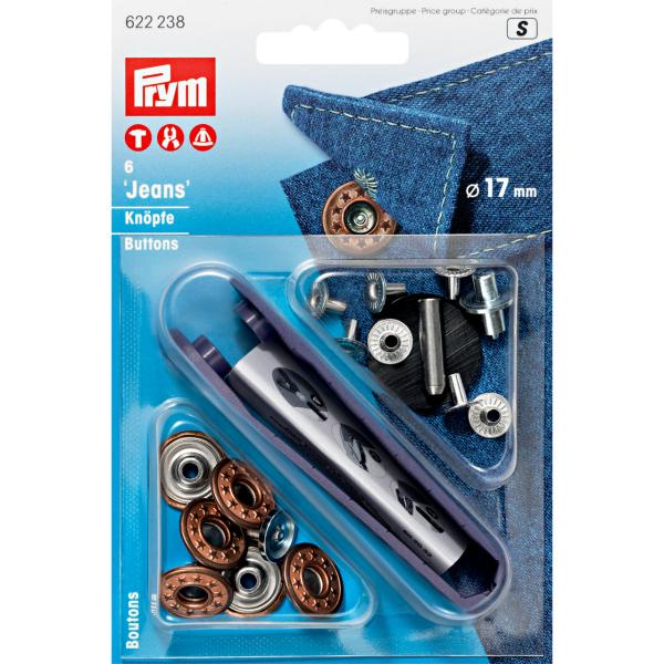 NF-Jeansknopf offen Sterne altbronze 17 mm