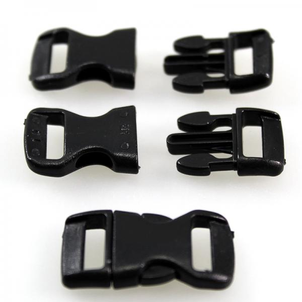 Kunststoff-Steckschnallen 10 mm schwarz
