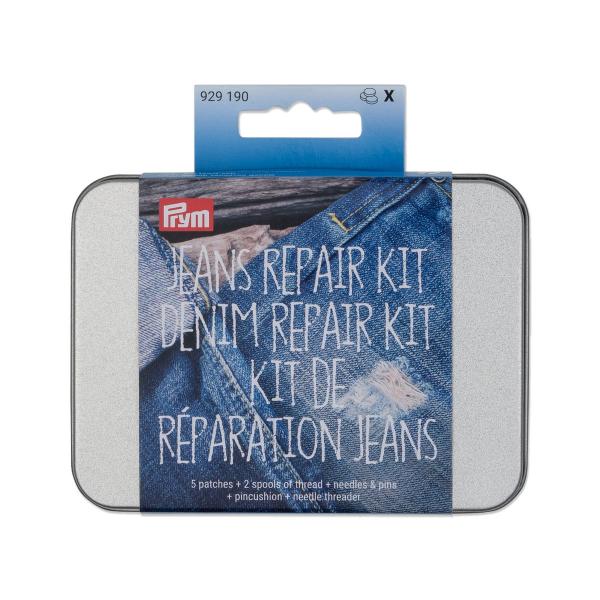 Jeans Repair Kit mit Flicken und Nadeln, Garn