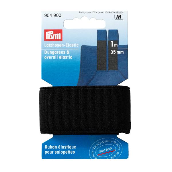 Latzhosen-Elastic 35 mm schwarz