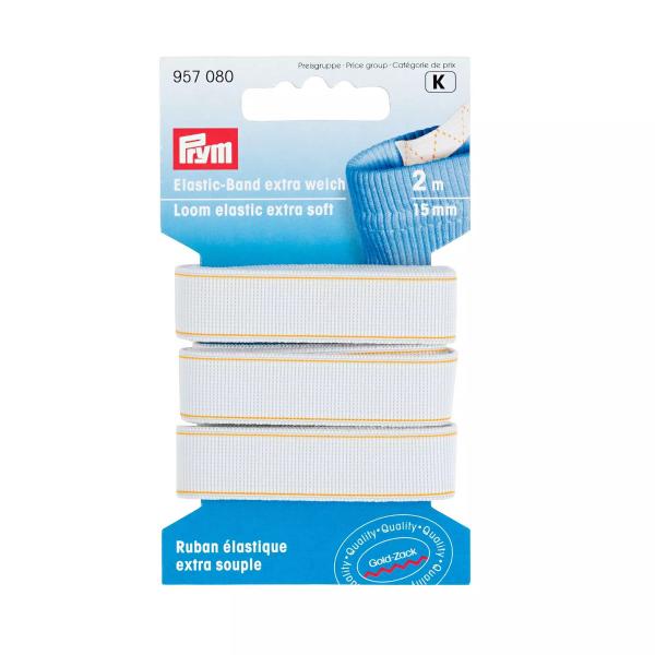Elastic-Band extra weich 15mm weiß
