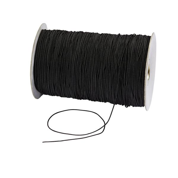 Elastic-Kordel umflochten 1,5mm schwarz
