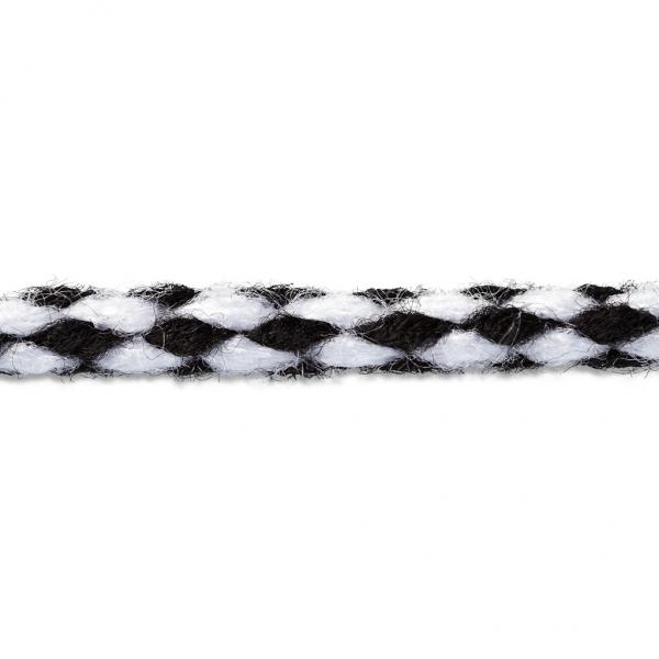 Parkakordel 4 mm schwarz/weiß