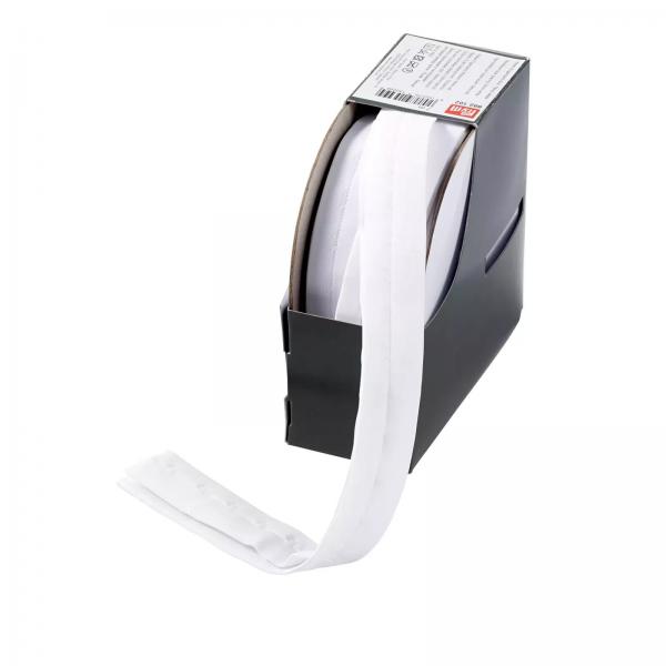 Haken- und Augenband Abst. 19 mm weiss