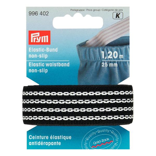 Elastic-Bund non slip 25 mm schwarz oder weiss