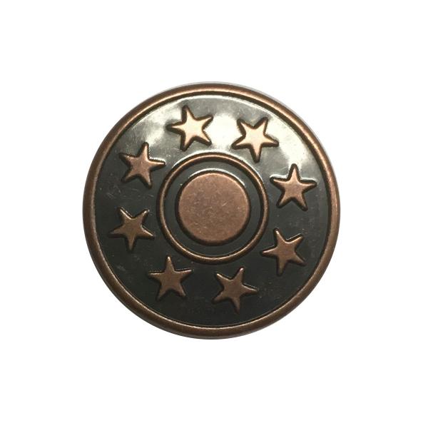 100 Jeansknöpfe 20 mm Sterne 