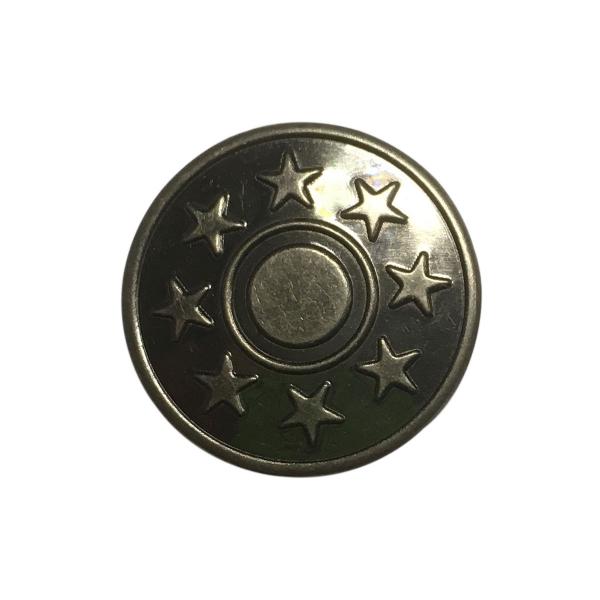 100 Jeansknöpfe 20 mm Sterne 