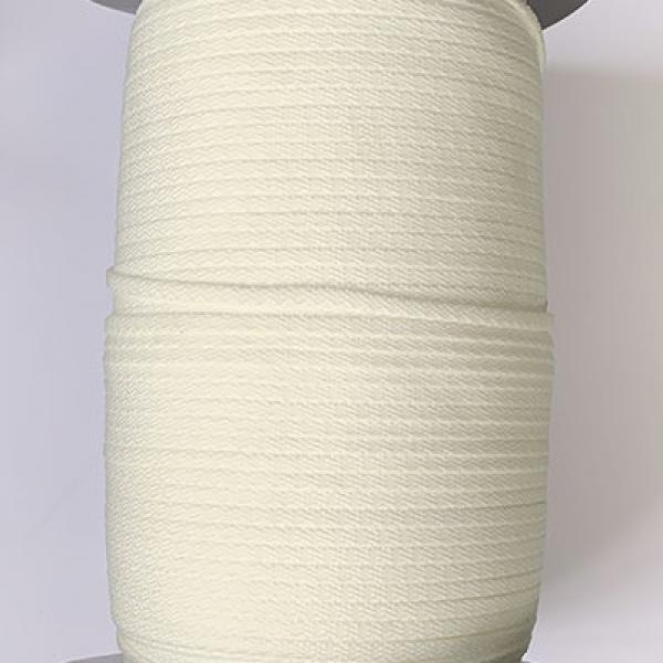 Polyamidkordel flach elastisch 6 mm weiß