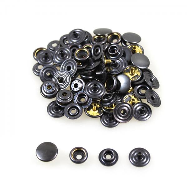 20 Prym Sport-Mini Druckknöpfe 13 mm brüniert