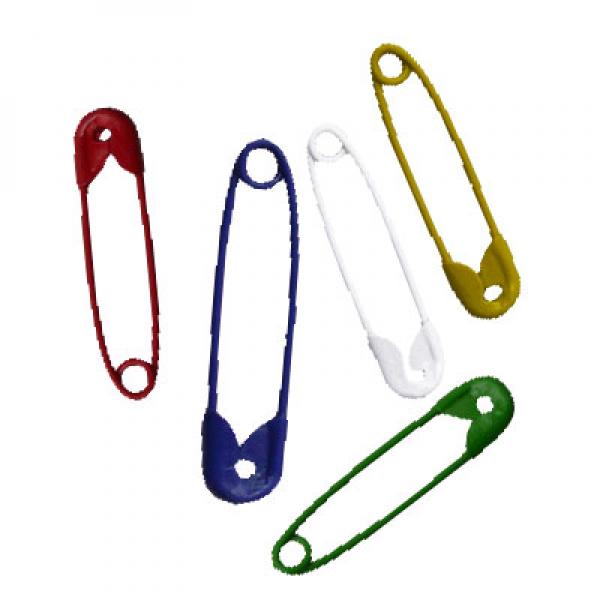 Bunt lackierte Sicherheitsnadeln 19 und 22 mm 