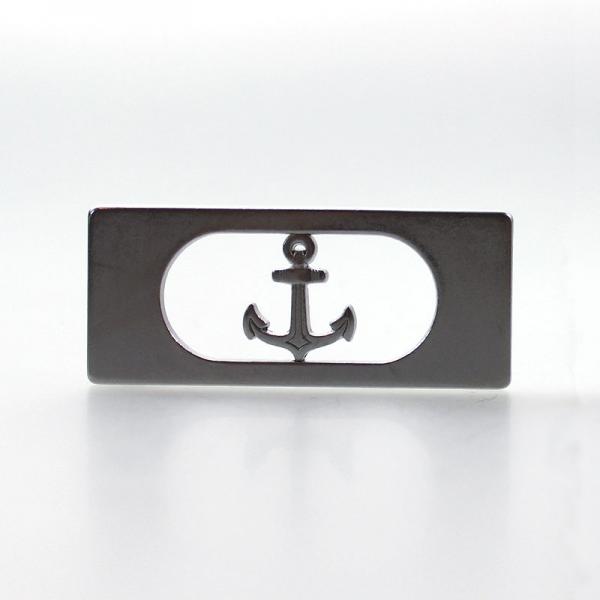 Gürtelschnalle Anker silberfarbig 58 x 25 mm