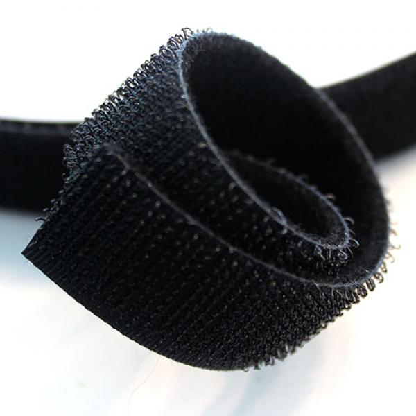 Klettband 20mm schwarz beidseitig Back-To-Back