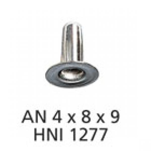 1000 Hohlnieten 4 x 8 x 9 mm