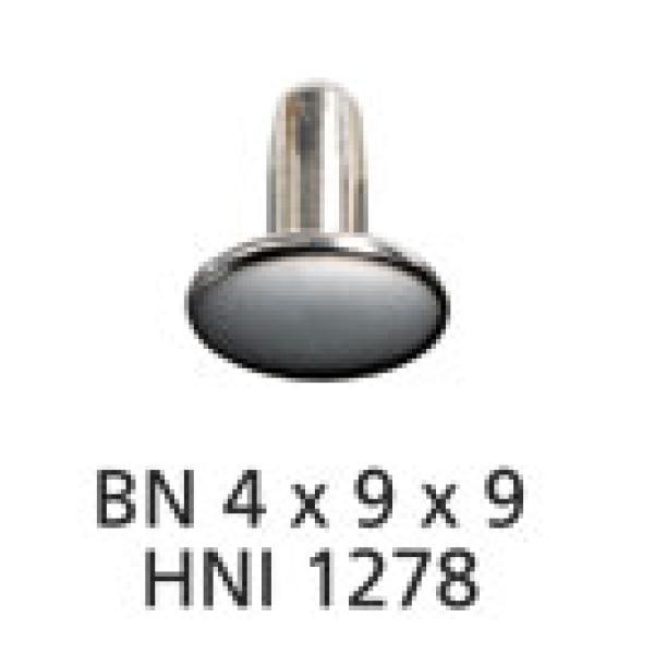 1000 Doppel-Hohlnieten 4 x 9 x 9 geschlossen