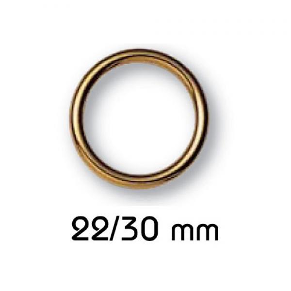Hohlringe goldfarbig 22/30 mm