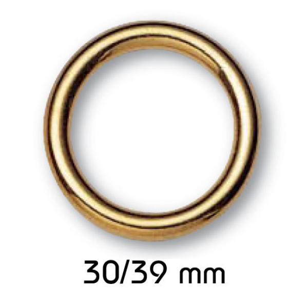 Hohlringe goldfarbig 30/39 mm