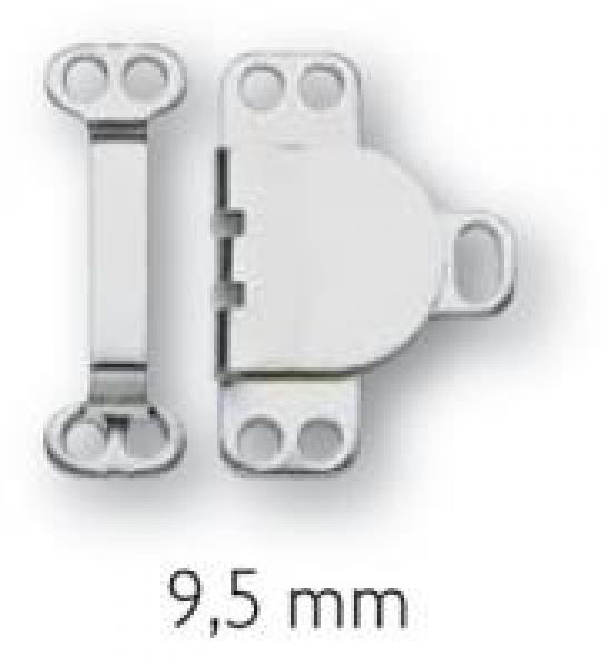 Hosenhaken und Stege MS silberfarbig 9,5 mm