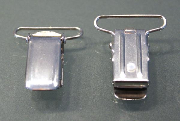 Hosenträger-Clips 36 mm silber vernickelt
