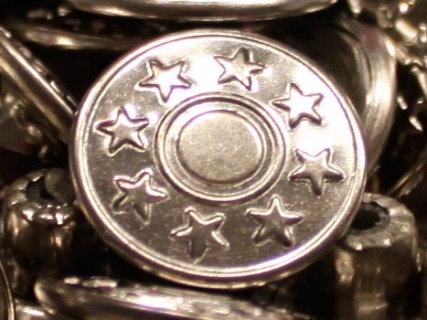 100 Jeans-Knöpfe "Sterne" 17 mm