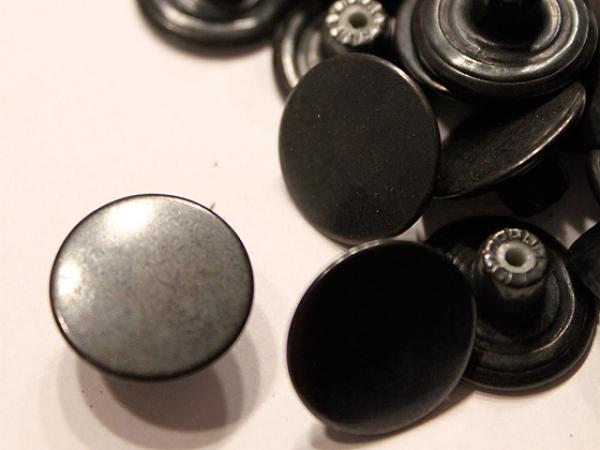 100 Jeans-Knöpfe schwarz 17 mm