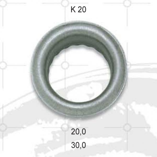 K-Ösen Größe 20 Messing oder Stahl