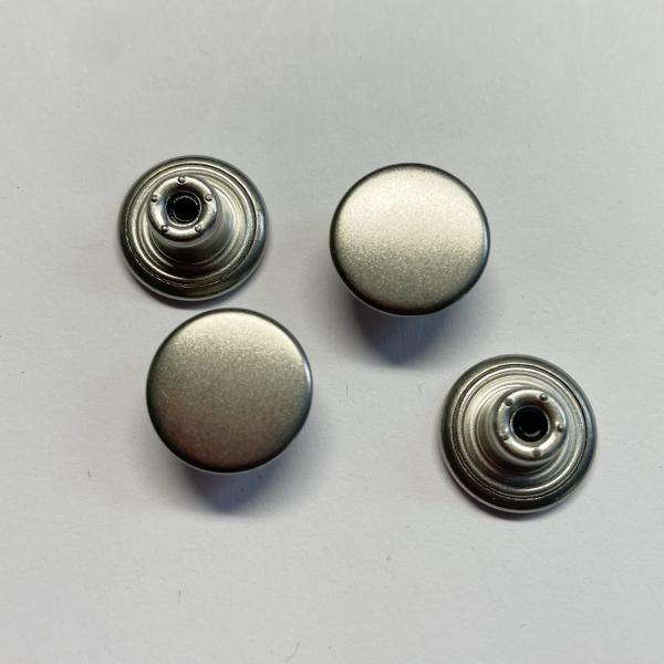 Jeansknöpfe KMH 22/300 Niro silberfarbig gestrahlt hell