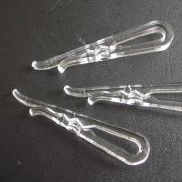 Konfektionsklammern transparent schmal 40 mm