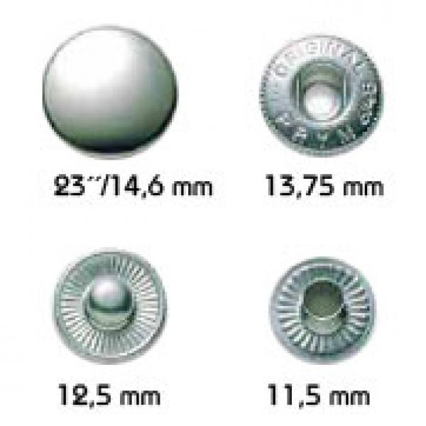 Druckknopf Anorak 15 mm brüniert große Unterteile