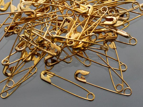 1000 Sicherheitsnadeln 28mm goldfarbig
