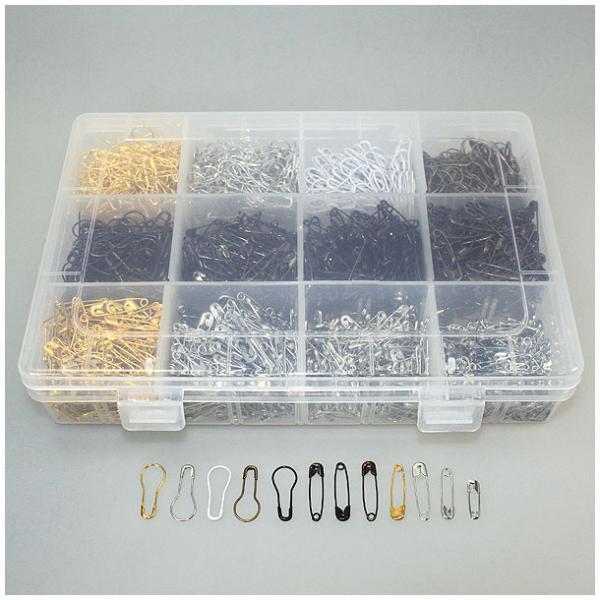Sicherheitsnadel-Sortiment in transp. Box 2400 Nadeln
