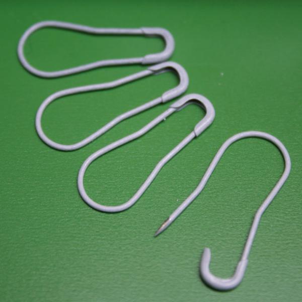 1000 Sicherheitsnadeln Birnenform weiss 22mm
