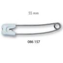 Baby-Nadeln weiss 55mm m. doppelter Sperre