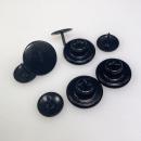 Patentknöpfe 27" glatte Ausführung schwarz