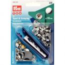 10 Druckknöpfe Sport & Camping 15mm silber