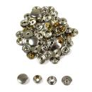 100 Sport-Mini Druckknöpfe 13 mm silber von Prym