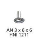 Hohlnieten 3 x 6 x 6 mm