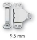 Hosenhaken und Stege MS silberfarbig 9,5 mm