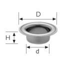 Ösen 8B 15 mm innen 25,5 mm aussen