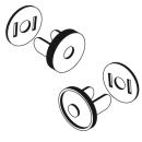 Magnetverschluss 18mm mit Rand silber
