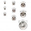 Annäh-Druckknöpfe MS 13 mm silberfarbig